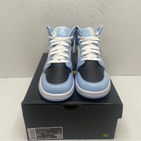 Nike Air Jordan 1 Retro Mid GS “Ice Blue” 2022 - Picture 2 of 4
